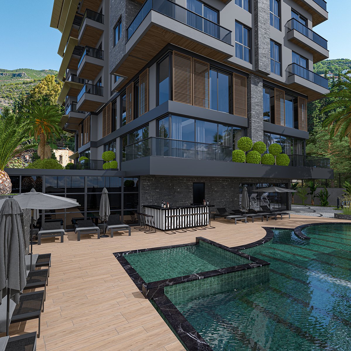 1 bedroom apartment 78 m² Alanya, Turkey