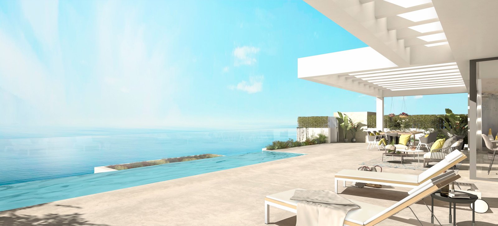 Granada'da Panoramik Deniz Manzaralı Havuzlu Müstakil Villalar