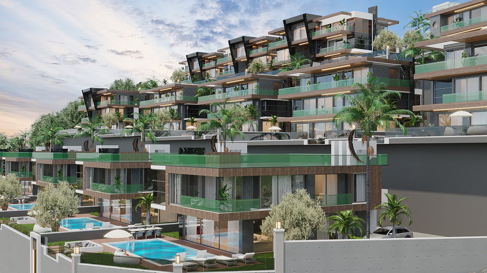 Alanya Bektaş'ta Akıllı Ev Siteminde Doğa İçerisinde Şık Villalar