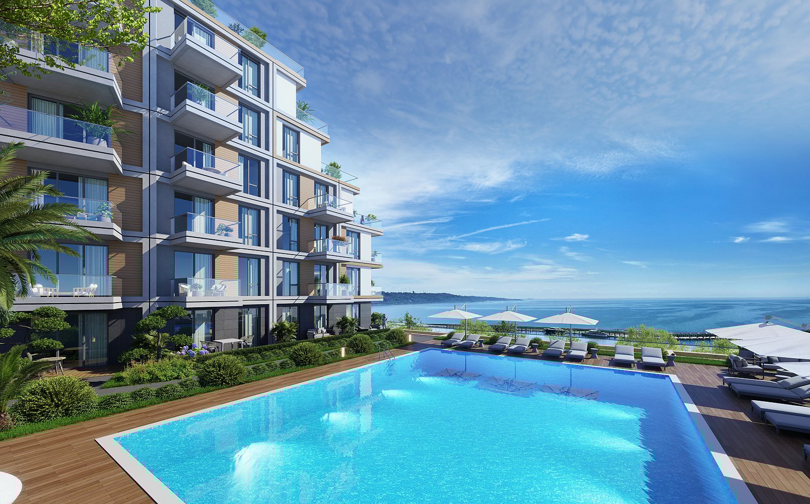 İstanbul Büyükçekmece’de Deniz Manzaralı Daireler