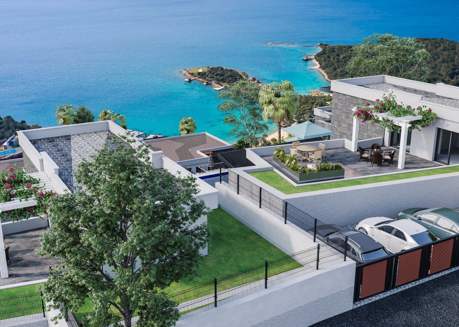 Bodrum Yalıkavak'ta Müştemilatlı ve Deniz Manzaralı Villalar