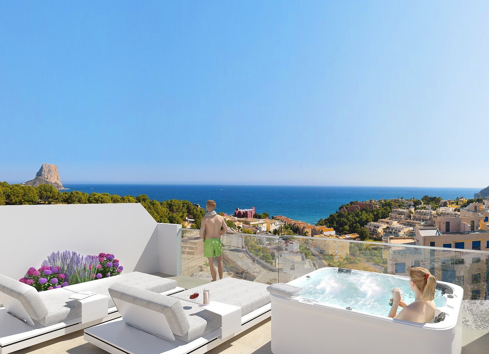 Calpe'de Plajın Yanı Başında Yer alan Sitede Satılık Daireler