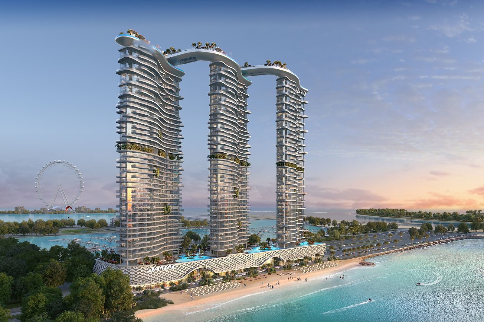 Dubai Harbour'da Palmiye ve Deniz Manzaralı Ayrıcalıklı Daireler