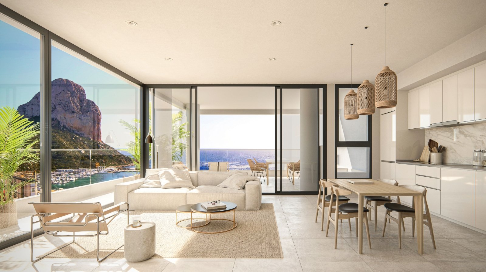 Calpe Alicante'de Deniz Manzaralı Daireler