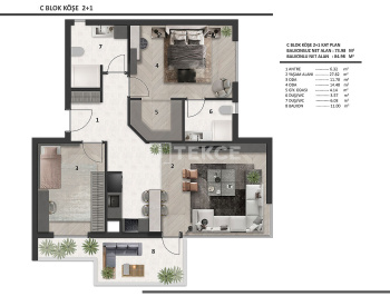 Spacious Flats with En-suite Bathrooms in Aksu Antalya 25