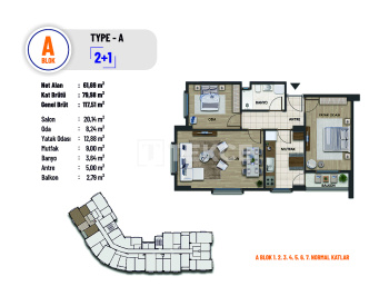 Pendik’te Güvenlikli Sitede E-5 Otoyoluna Yakın Daireler 8