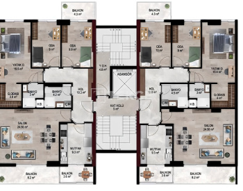 3-bedroom New Apartments for Sale in Bayraklı İzmir 8