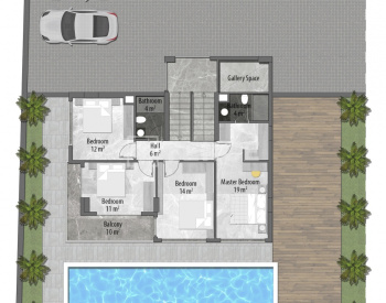 Villas Independientes Con Vistas Al Mar Y Al Castillo En Bektaş Alanya 19
