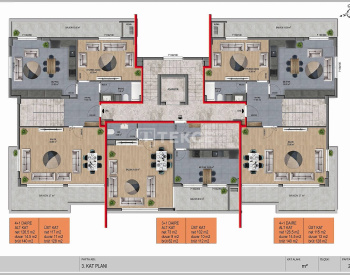 Chique Appartementen In Een Complex Met Zwembad In Oba Alanya 26