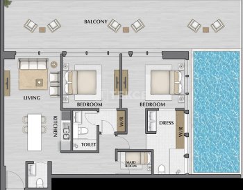 Investerings Appartementen Met Zwembad In Dubai Arjan 40