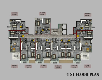 Apartamenty Z Widokiem Na Morze I Wspólnym Basenem W Alanyi Kestel 31