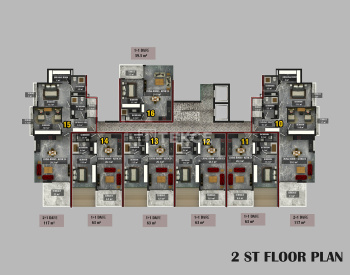 Apartamenty Z Widokiem Na Morze I Wspólnym Basenem W Alanyi Kestel 29
