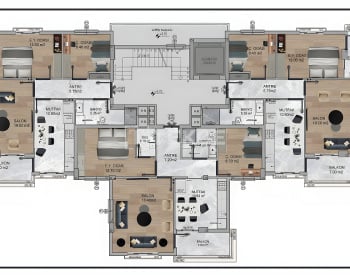 Appartementen In Een Complex Met Zwembad Nabij Tram In Antalya Kepez 42