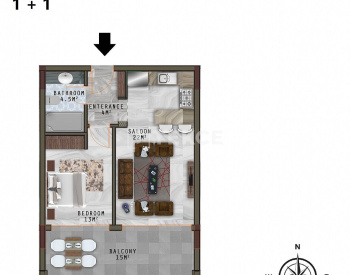 Ready to Move Seaview Apartments in Alanya Kargıcak 42