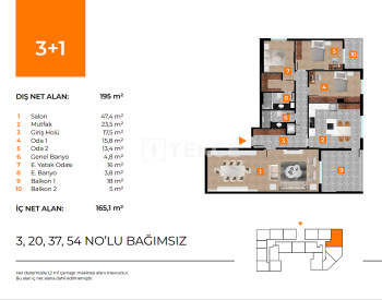 Nilüfer Özlüce Bulvarı'nda Kapalı Otoparklı Daireler 28