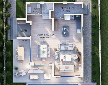 Freistehende 5+1-villa Mit Pool Nahe Von Annehmlichkeiten In Fethiye 10