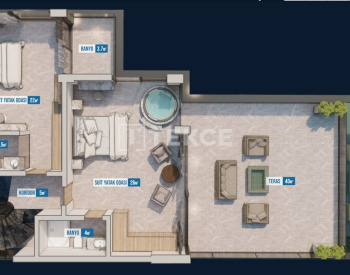 卡尔坎(kalkan) 带游泳池的全景海景别墅 18