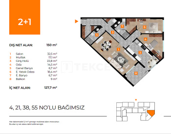 Nilüfer Özlüce Bulvarı'nda Kapalı Otoparklı Daireler 26