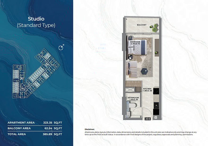 Apartamento 2 habitaciones 77 m² Dubái, Emiratos Árabes Unidos