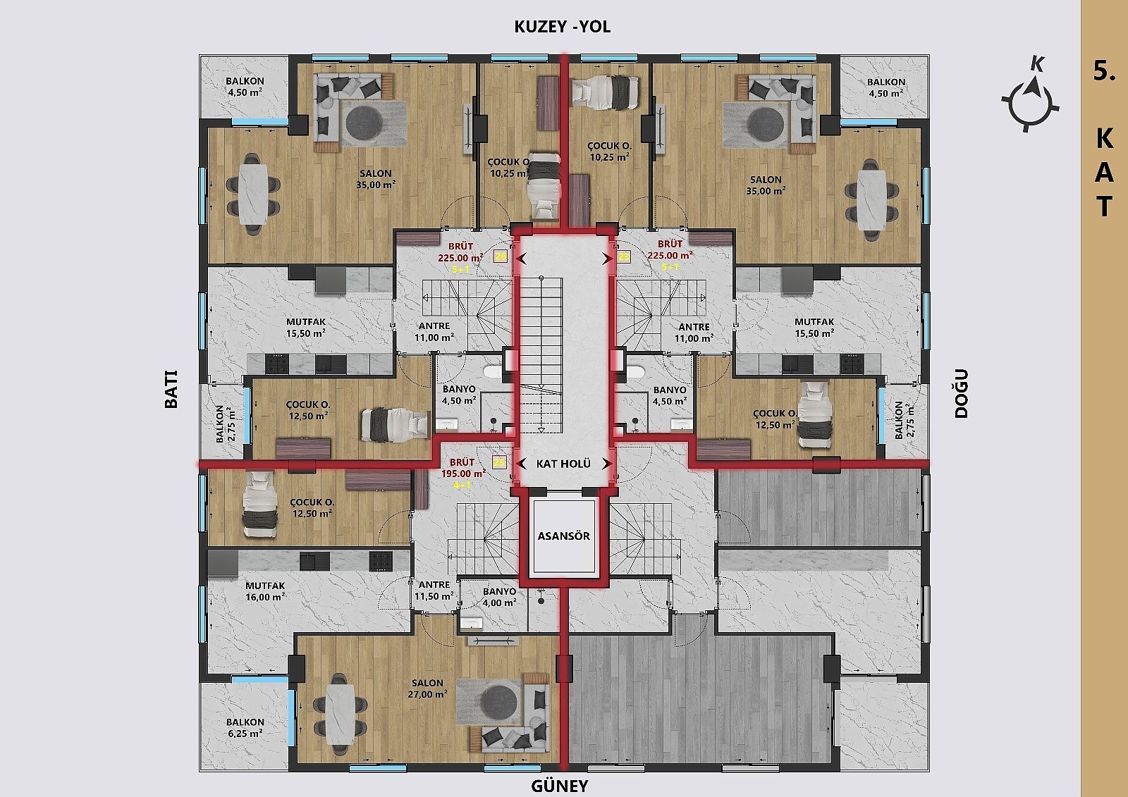 Wohnung 2 Zimmer 45 m² Muratpasa, Türkei