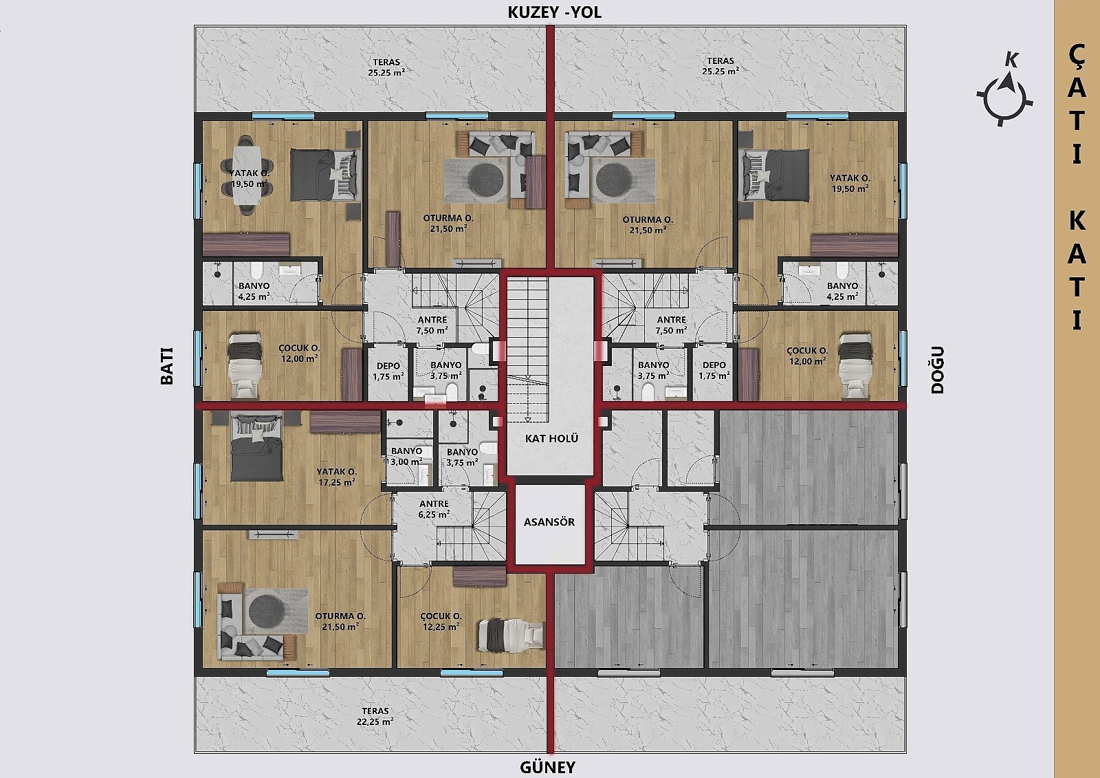 1 bedroom apartment 45 m² Muratpasa, Turkey