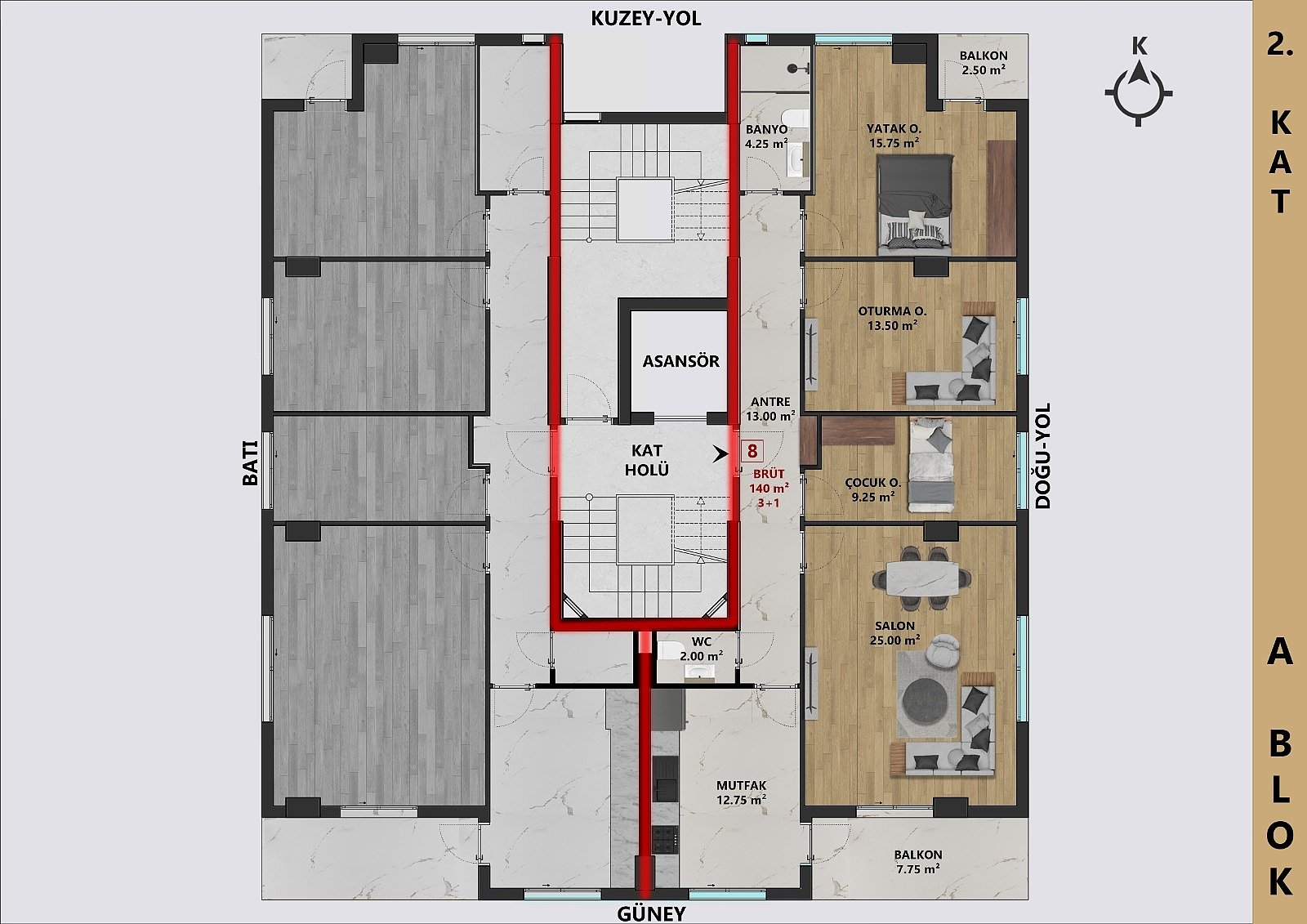 Wohnung 3 Zimmer 70 m² Mittelmeerregion, Türkei