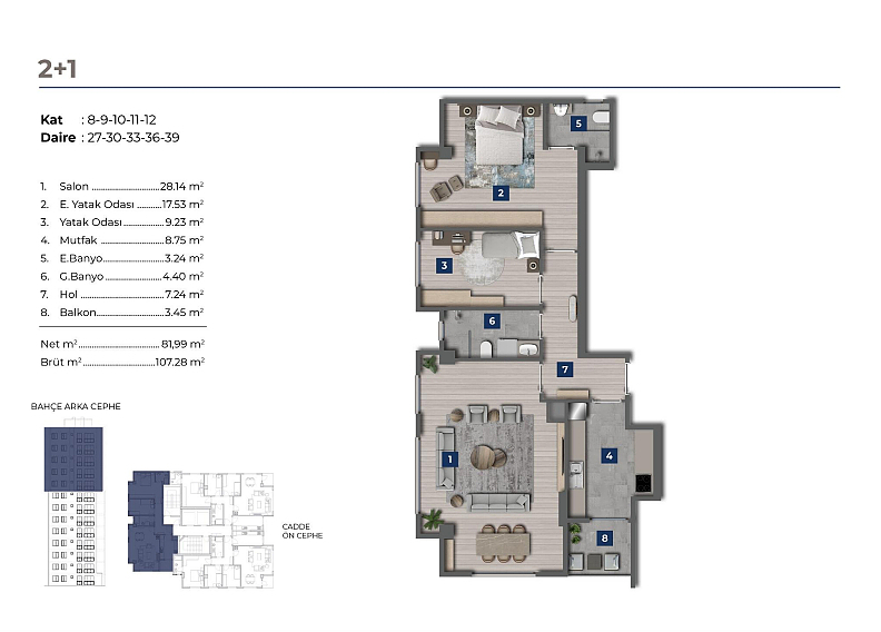 Apartamento 3 habitaciones 107 m² Marmara Region, Turquía