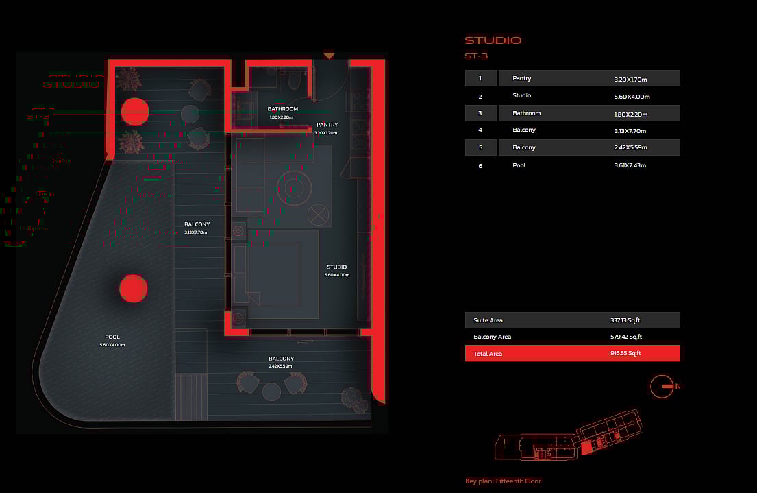Appartement 4 chambres 196 m² Ras el Khaïmah, Émirats arabes unis