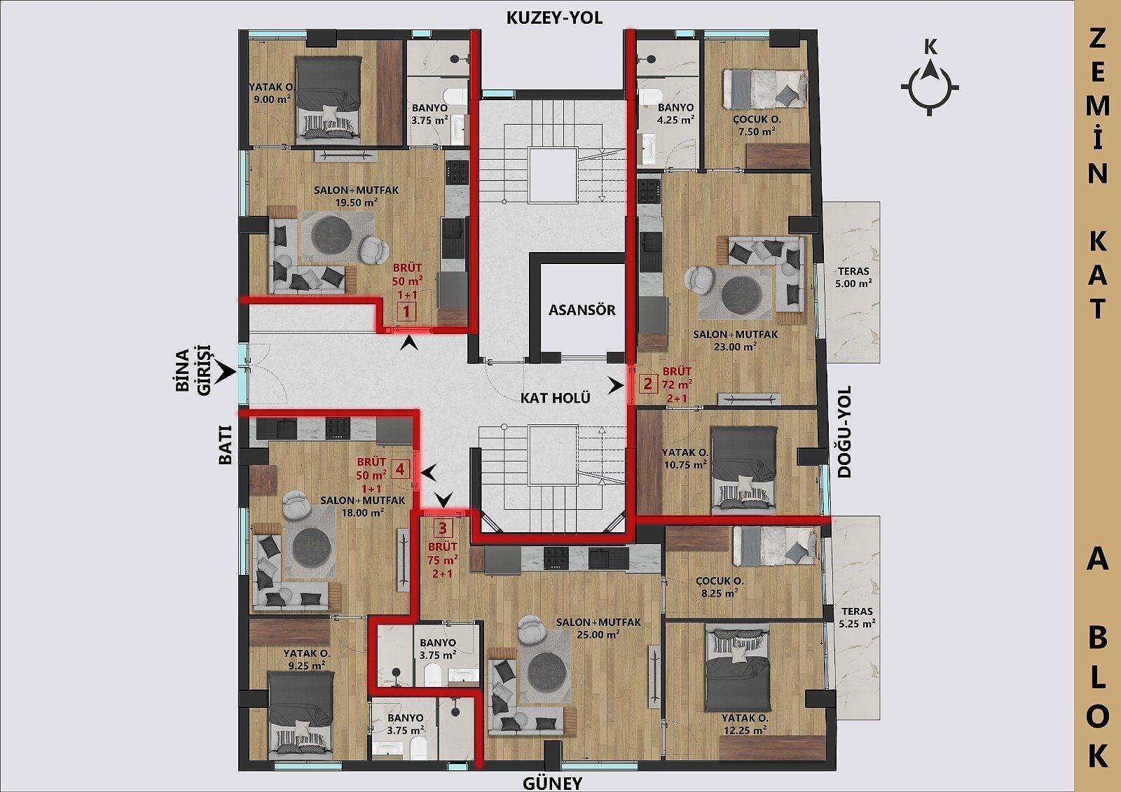 2 bedroom apartment 70 m² Mediterranean Region, Turkey