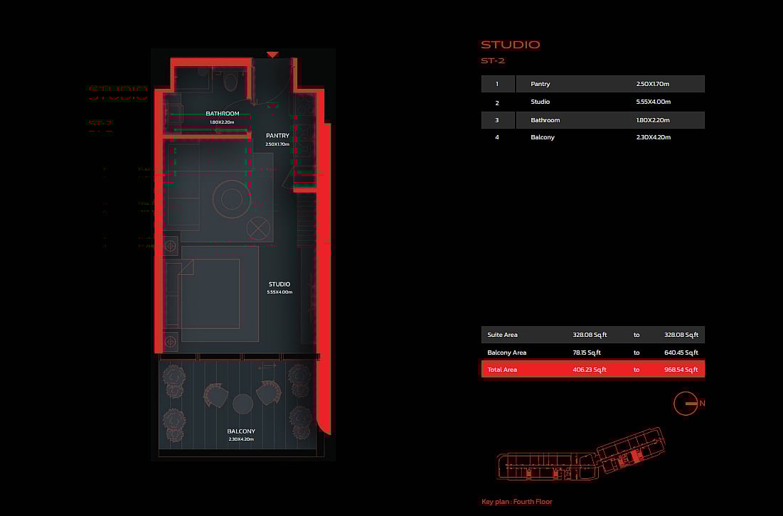 Appartement 4 chambres 196 m² Ras el Khaïmah, Émirats arabes unis
