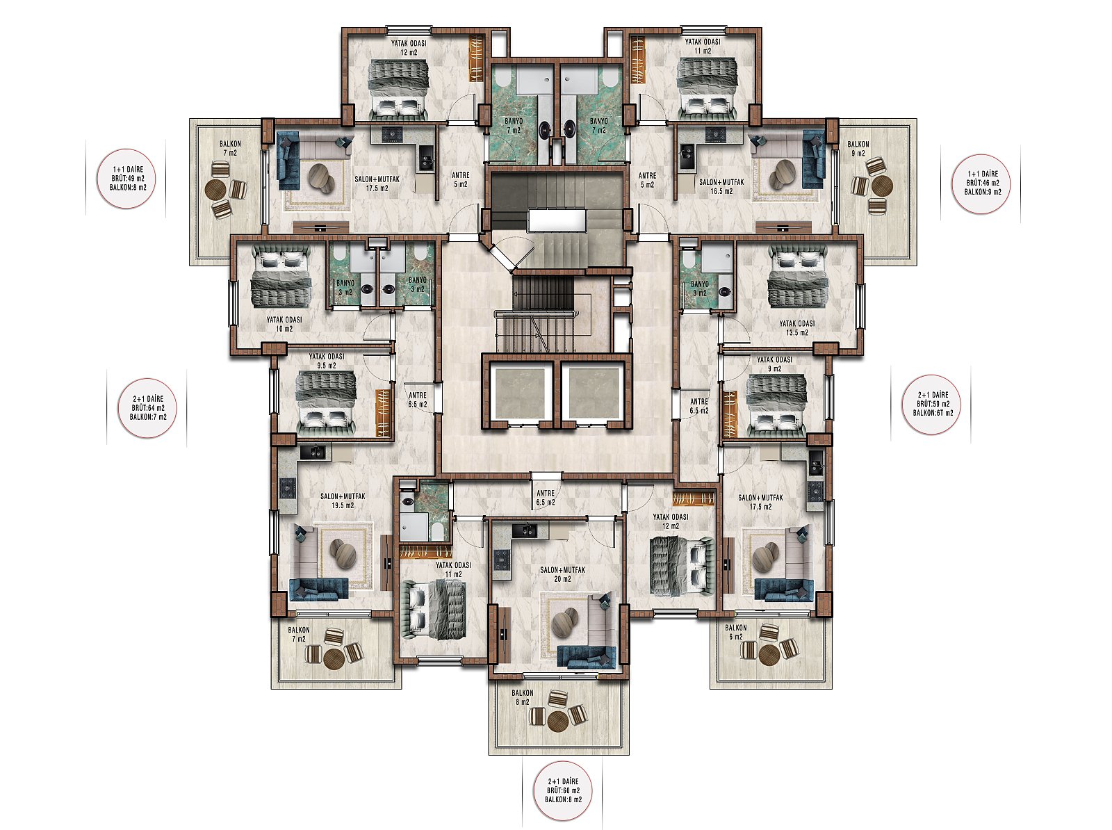 Ático 4 habitaciones 138 m² Mahmutlar, Turquía