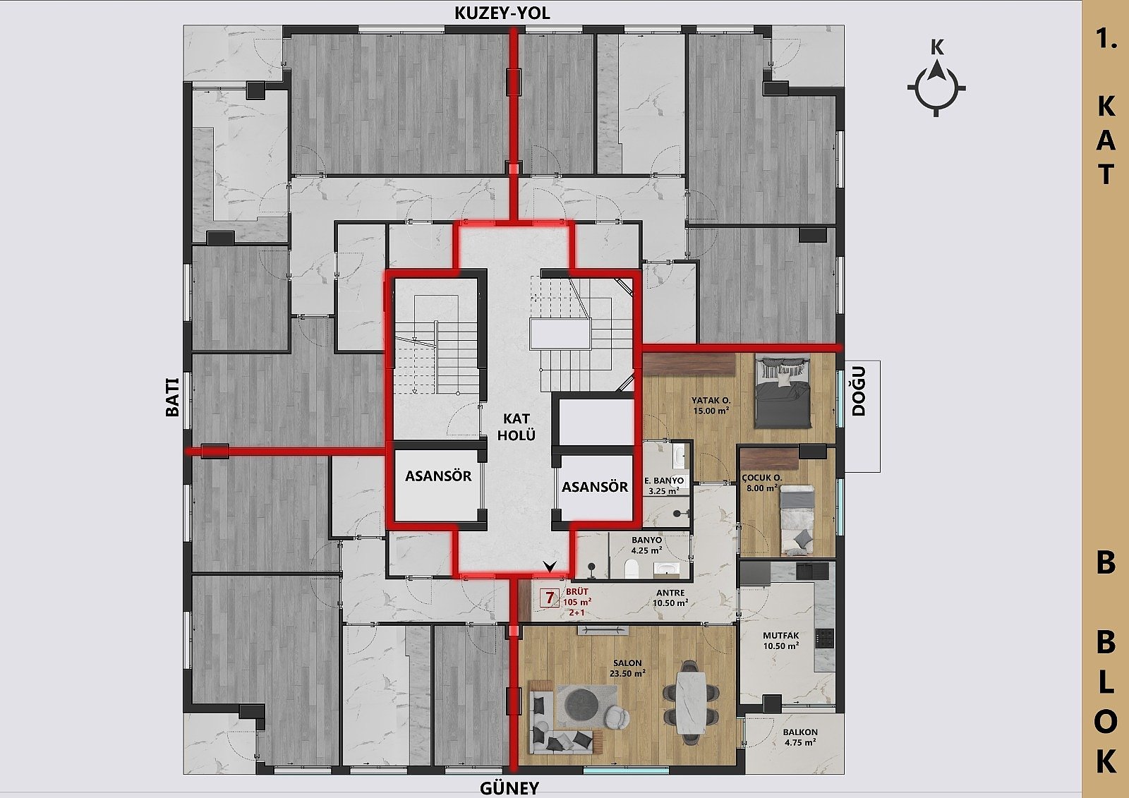 Wohnung 3 Zimmer 70 m² Mittelmeerregion, Türkei