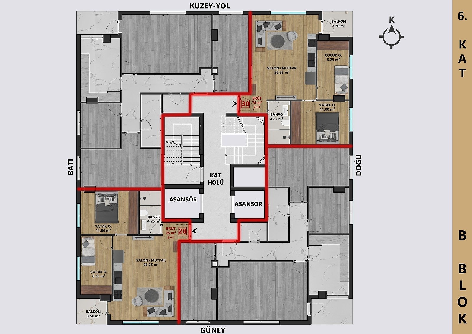 Wohnung 3 Zimmer 70 m² Mittelmeerregion, Türkei