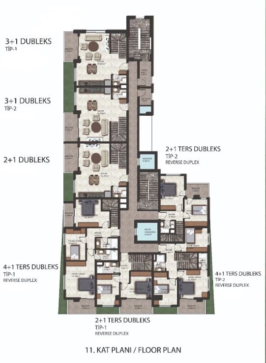 Apartamento 3 habitaciones 76 m² Mahmutlar, Turquía