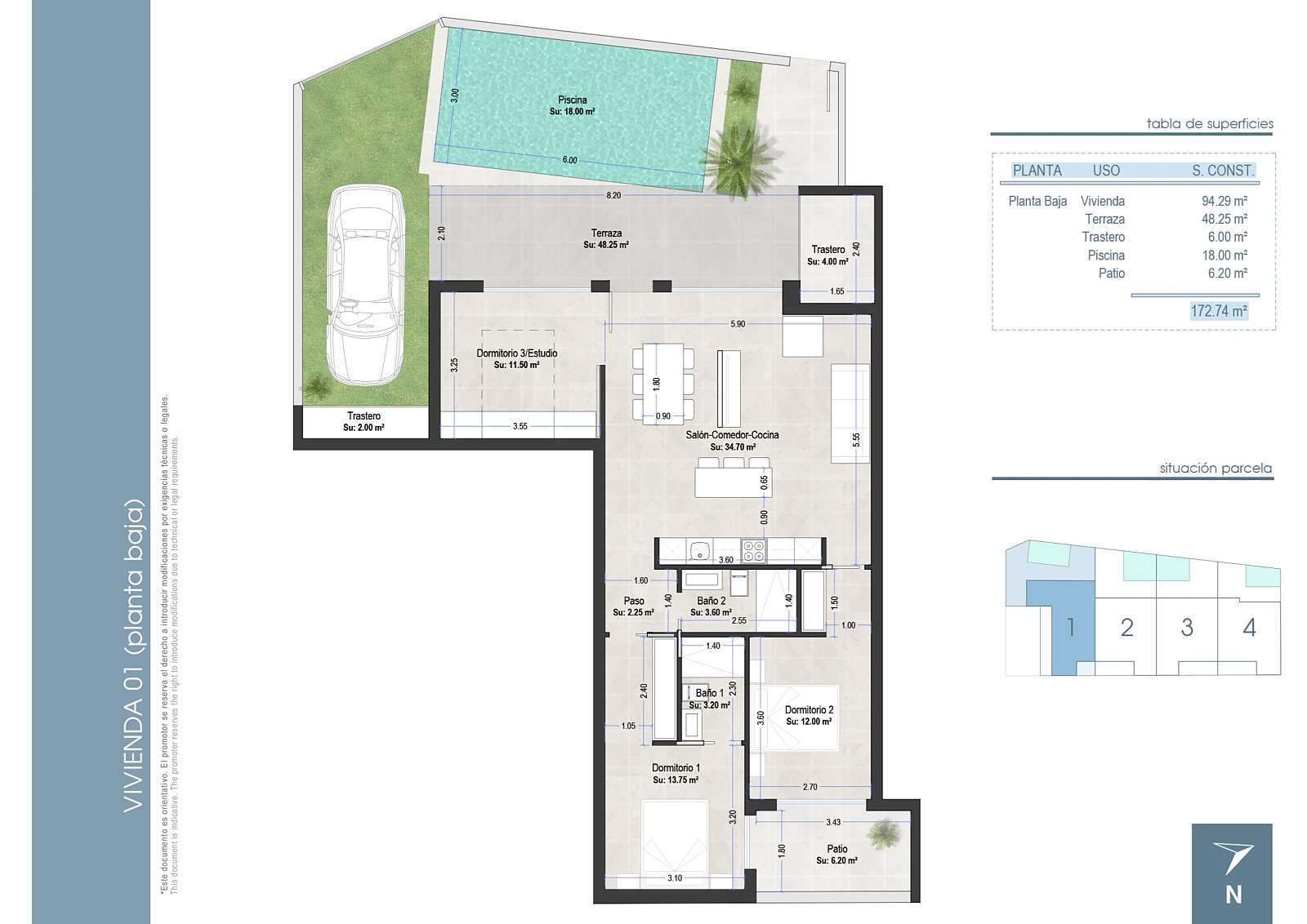 Ático 4 habitaciones 87 m² San Pedro del Pinatar, España