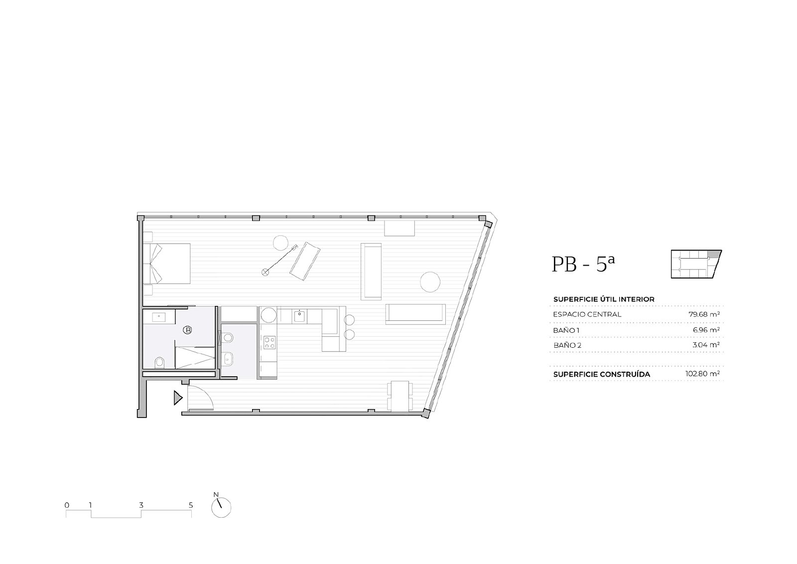 Apartamento 1 habitación 102 m² Barcelonés, España