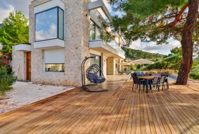 土耳其费特希耶三卧室海景别墅，配备无边泳池 1