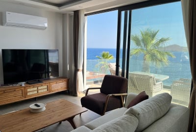 Bodrum’da Sitede Eşyalı ve Deniz Manzaralı 2+1 Kiralık Daire 1