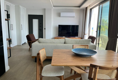 Sea-view Furnished Apartment in a Complex in Bodrum Geriş 1
