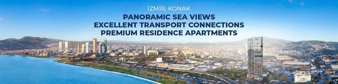 Sea-view Residence Apartments Near the Metro in İzmir Konak