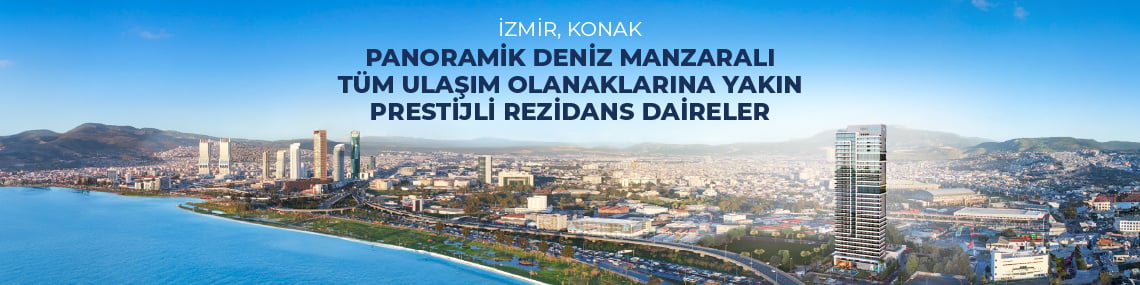 Konak'ta Deniz Manzaralı Metroya Yakın Rezidans Daireler