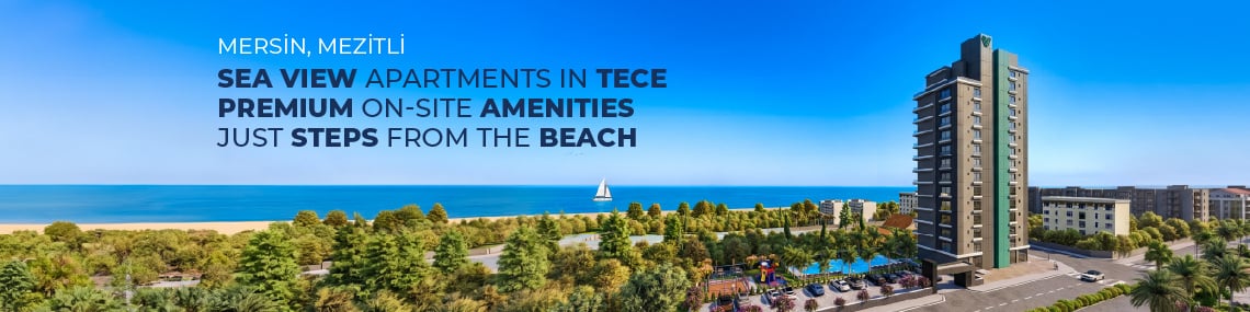 Apartments with Views and Near the Beach in Mersin Tece
