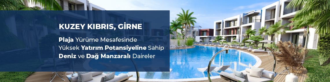 Girne Lapta'da Deniz ve Dağ Manzaralı Satılık Daireler