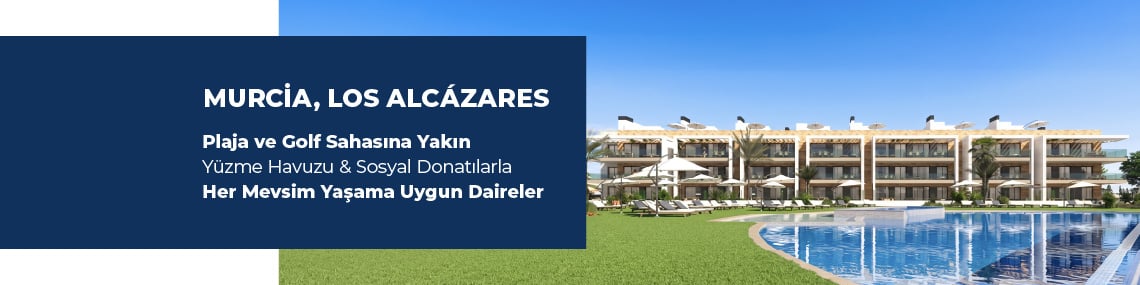 Los Alcázares Murcia’da Golf Sahasına Yakın Şık Daireler