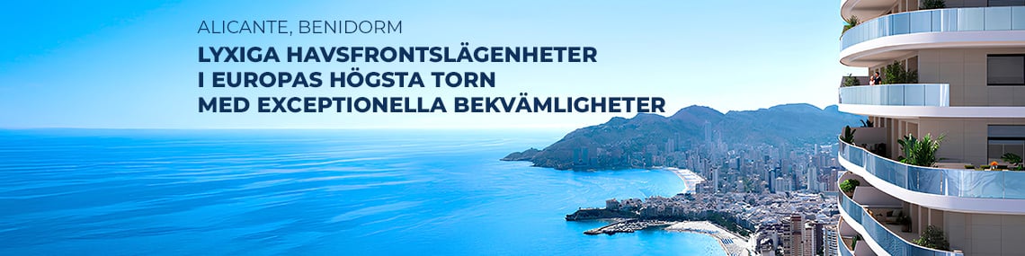 Lyxiga Lägenheter Vid Havet I Europas Högsta Torn I Benidorm