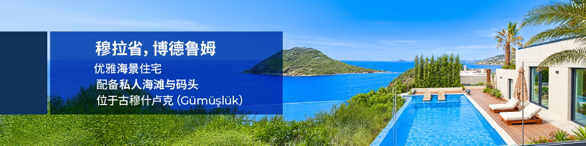博德鲁姆(bodrum)居米什吕克(gümüşlük)配备专属设施的临海住宅