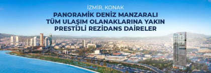 Konak'ta Deniz Manzaralı Metroya Yakın Rezidans Daireler