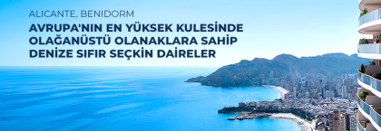 Benidorm’un En Yüksek Kulesinde Denize Sıfır Seçkin Daireler