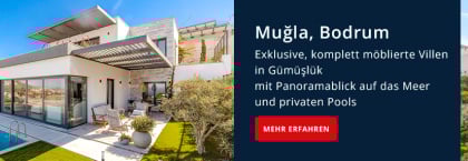 Freistehende Villen Mit Panoramablick Auf Das Meer Und Pool In Bodrum