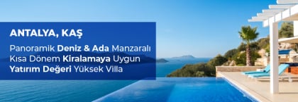 Antalya Kaş'ta 1500 M² Arsa İçinde Deniz Manzaralı Villa